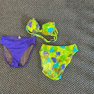 Victoria's Secret Swim Suit - bikini with 2 bottoms - 34A bra